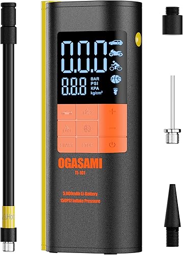 Inflador de neumáticos Compresor de aire portátil para inflador de neumáticos de automóvil con medidor de presión, bomba de aire recargable para disponible en Yaxa Colombia