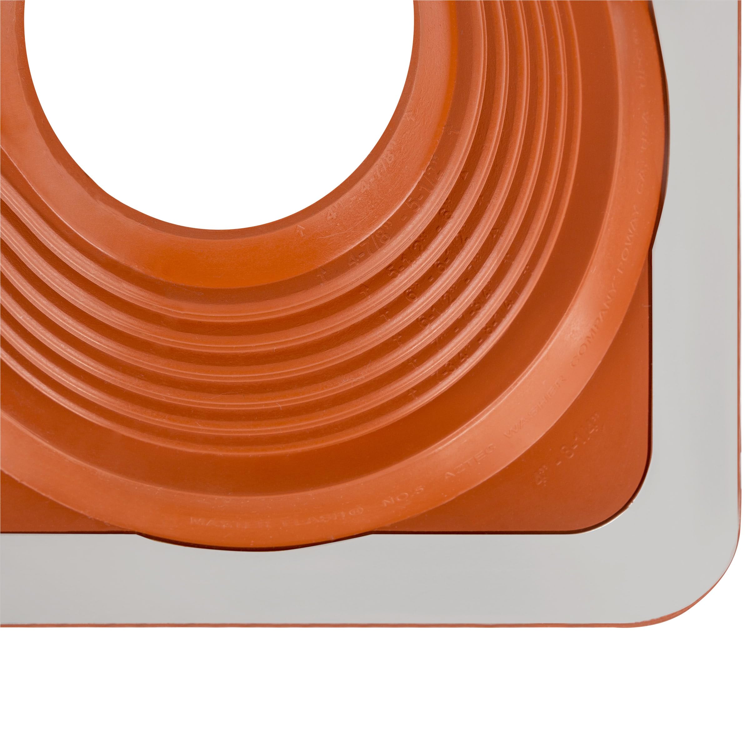 Parotec Solin de Toit - Passage du Toit - Flexible - Fabriqué en Silicone - Résistant aux Hautes Témperatures - Universel -Tuile Métallique - Diamètre de 6 à 70 mm