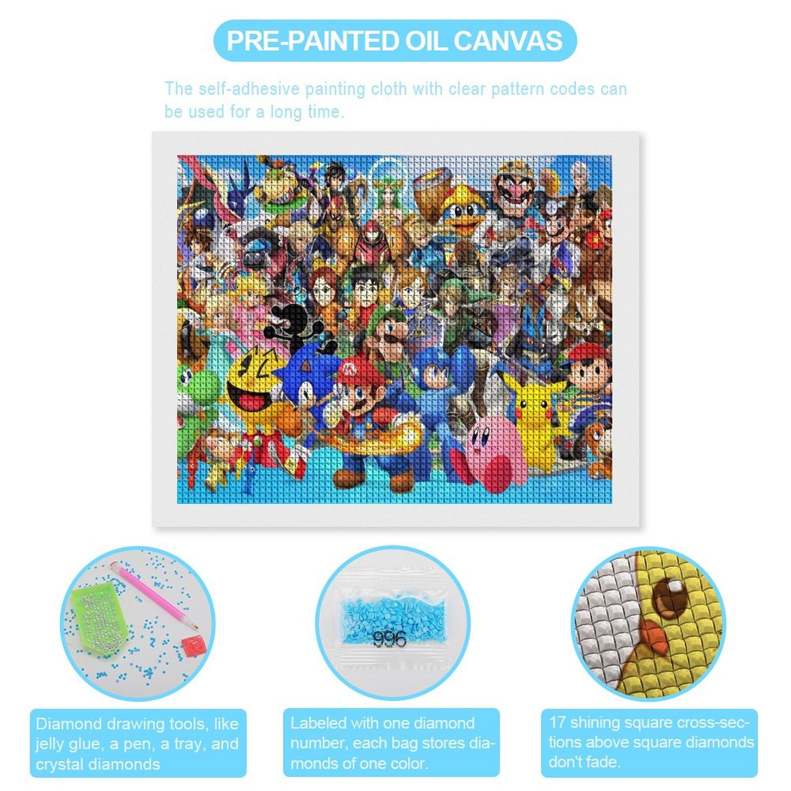 Amazon.co.jp: 大乱闘スマッシュブラザーズ d ダイヤモンドアート