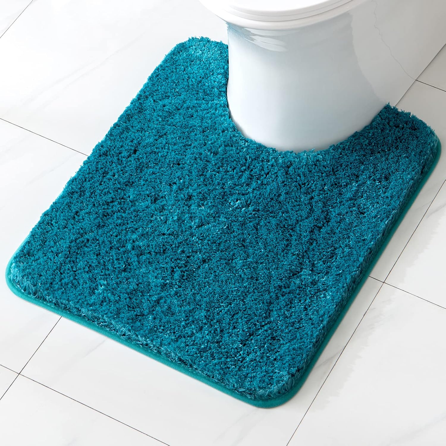 MIULEE Microfiber Toilet Bath Mat U-Shaped Contour Shaggy Bathroom Rugs Non Slip Extra Thick Soft Bath Rug Absorbent Water for Bathroom Commode Machine Washable(20×24 Inch, Teal) MIULEE Microfiber Toilet Bath Mat U-Shaped Contour Shaggy Bathroom Rugs Non Slip Extra Thick Soft Bath Rug Absorbent Water for Bathroom Commode Machine Washable(20×24 Inch, Teal)