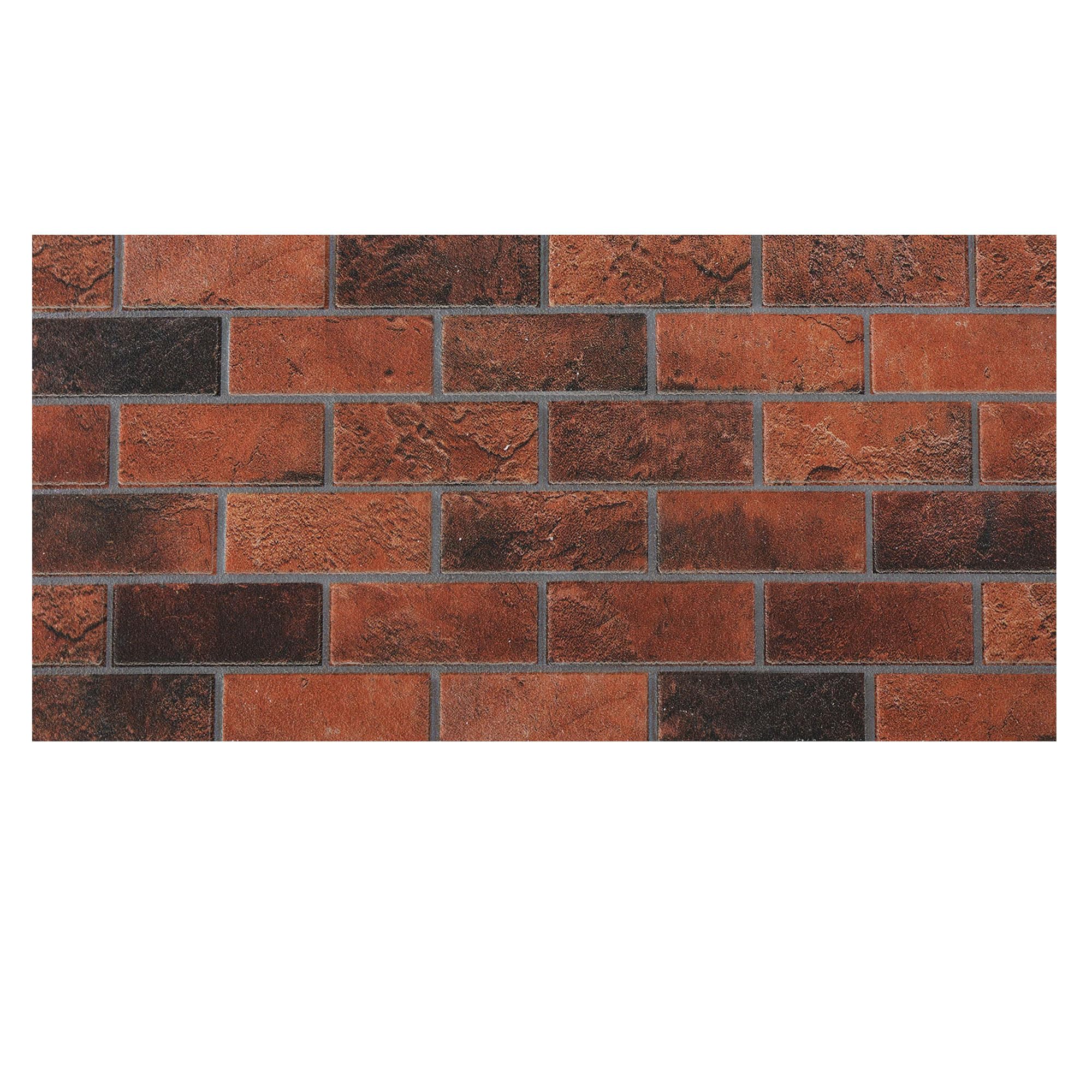 K&B Panels 3D Wall Panels, Classic Brick Effect Styrofoam Wall Panelling Kit, Lightweight, Easy to Install, Dual Insulation to Reduce Acoustic Noise, Indoor & Outdoor (Dark Burgundy) (1 Panel)