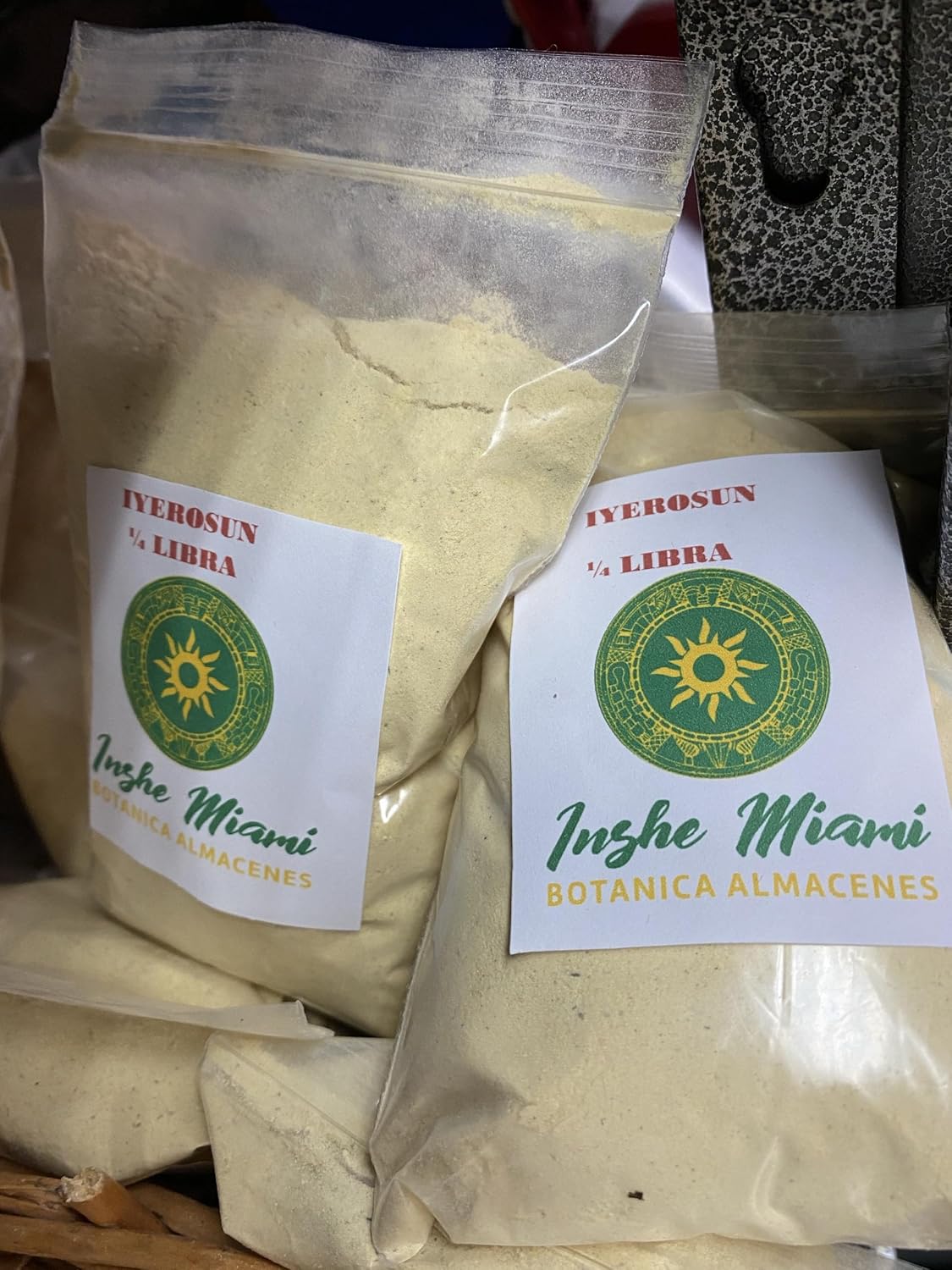 INSHEMIAMI Iyerosun/Iyerozun/Polvo Magico/Sawdust 1lb, yellow