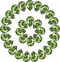 Vista 8 de 100 diamantes de imitación de lágrima de cristal con parte trasera de punto burdeos para manualidades, fabricación de joyas, 0.512 x 0.709 in