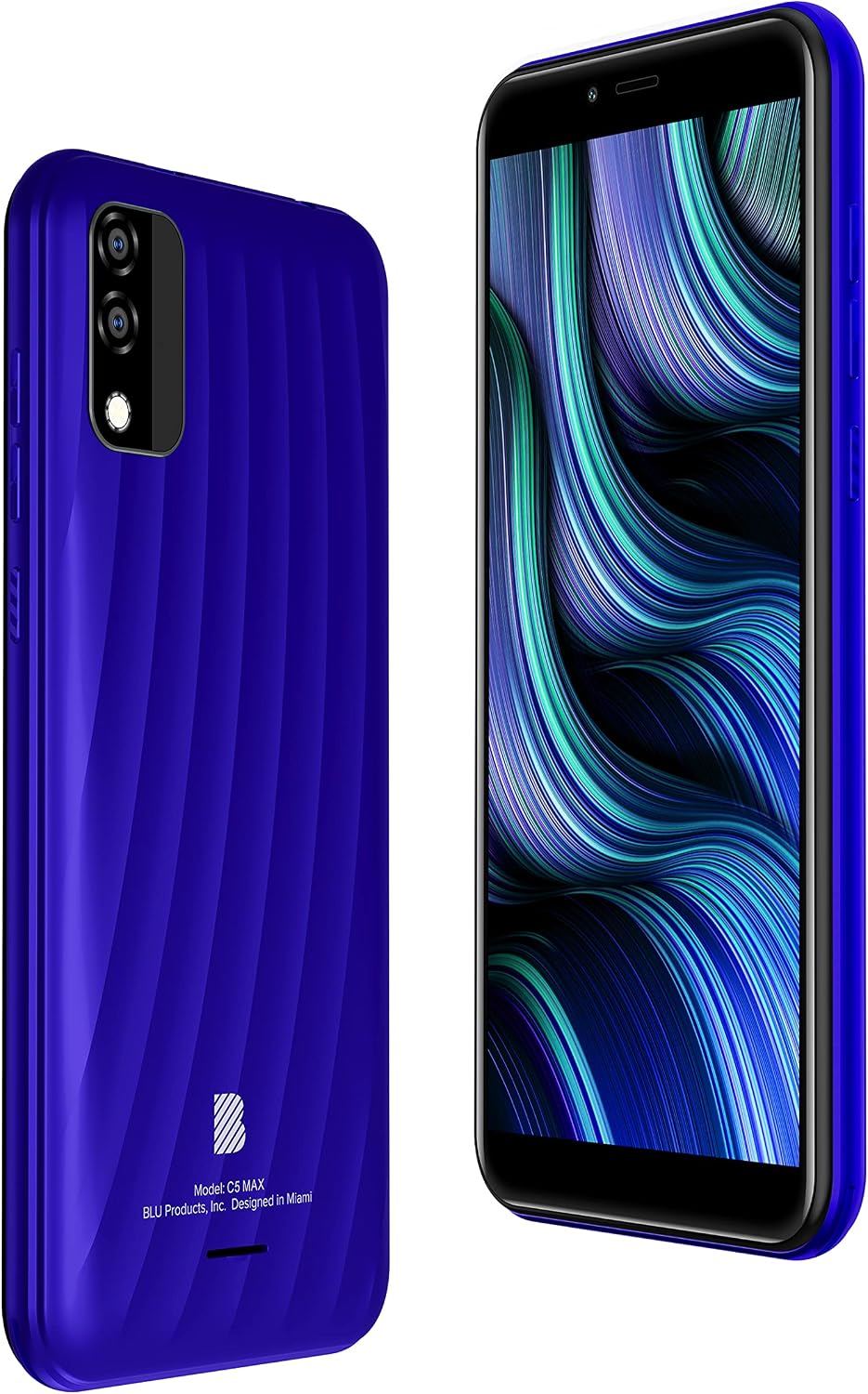 BLU C5 Max | 2022 | Long Lasting Battery | Unlocked | 5.7” HD+ Display | 16GB | 5MP Camera | US Warranty | Blue