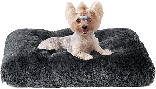Miniatura 44 de EHEYCIGA Cama mullida para perros extragrandes, almohadilla de pelo sintético de felpa, cama XL calmante antiansiedad para jaula, lavable, suave y