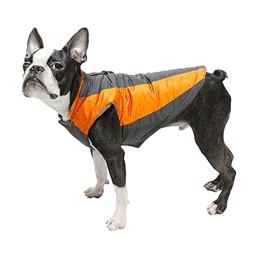 Gooby Active Trekking Dog Jacket, X-Small, Mandarin Orange