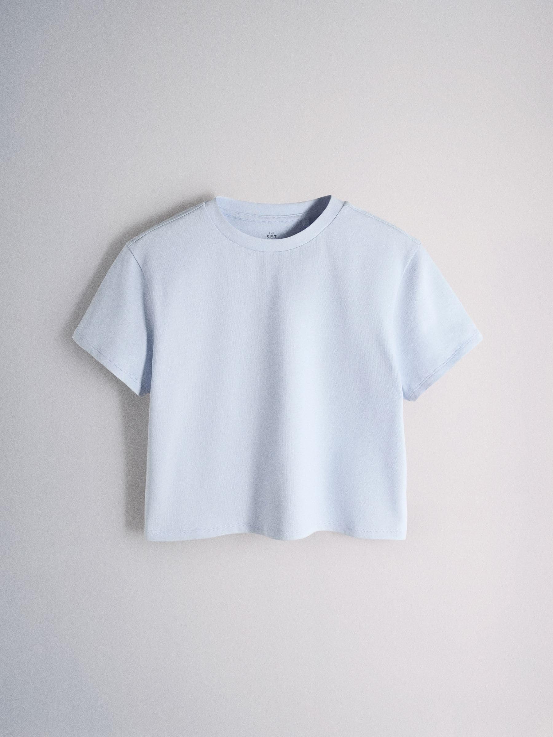 THE SET Damen Kurze T-Shirts aus schwerem Stoff, 5er-Pack