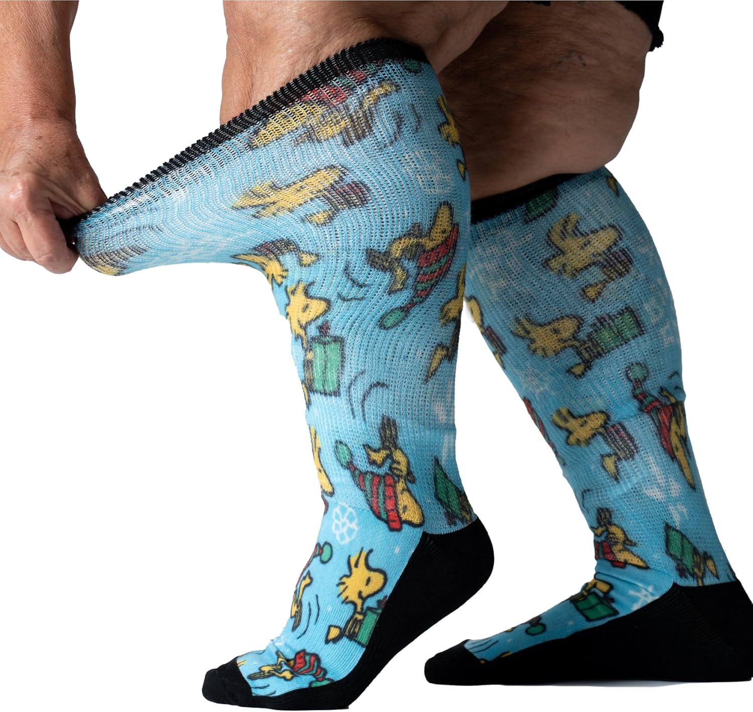 Viasox Snoopy Diabetic Socks for Women & Men, Peanuts EasyStretch Winter Christmas Collection