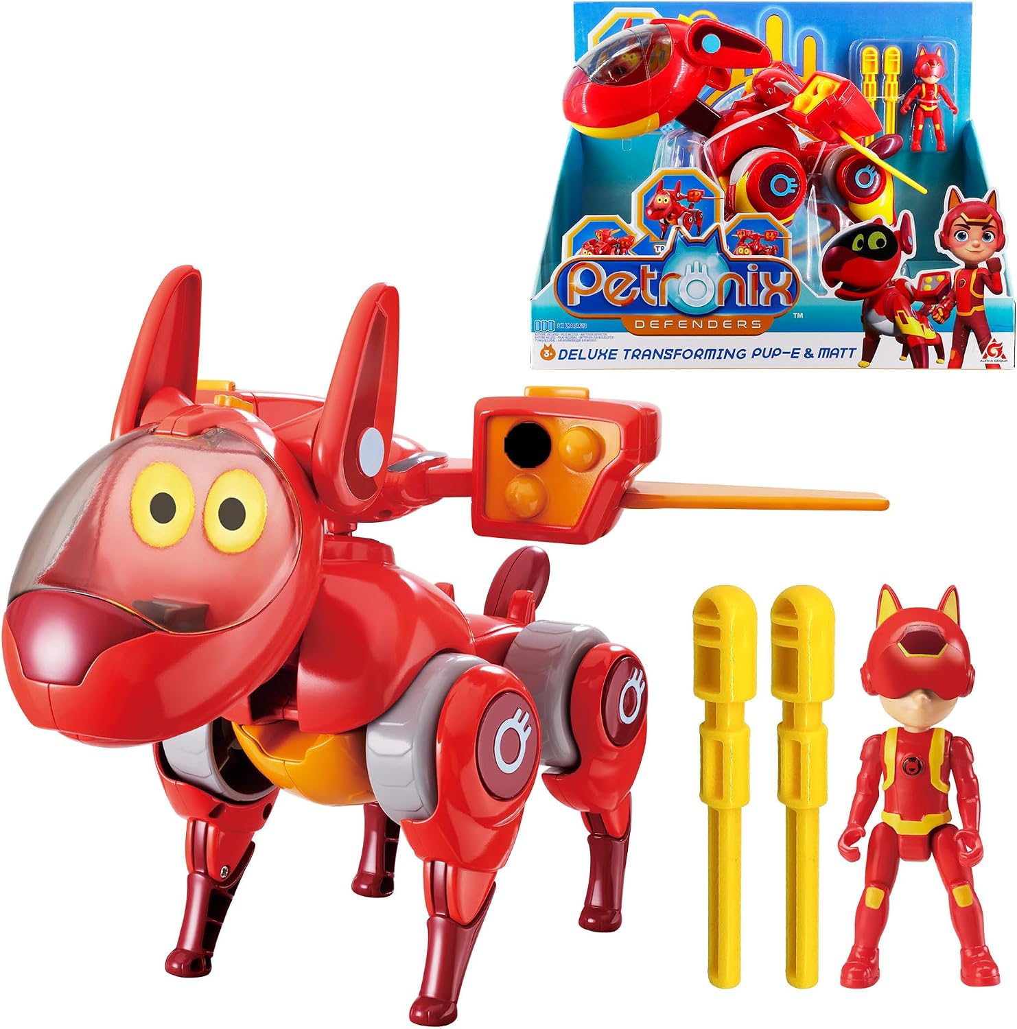 Action Figure Matt XXL Petronix Defenders – 35cm Con Luci E Suoni, Giocattolo Per Bambini
