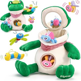 JoyCat Frosch-Sensorikspielzeug mit 4 Insekten