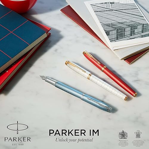 Miniatura 6 de PARKER - Bolígrafo IM color plateado cálido de alta calidad, punta fina con repuesto de tinta negra (1931686)