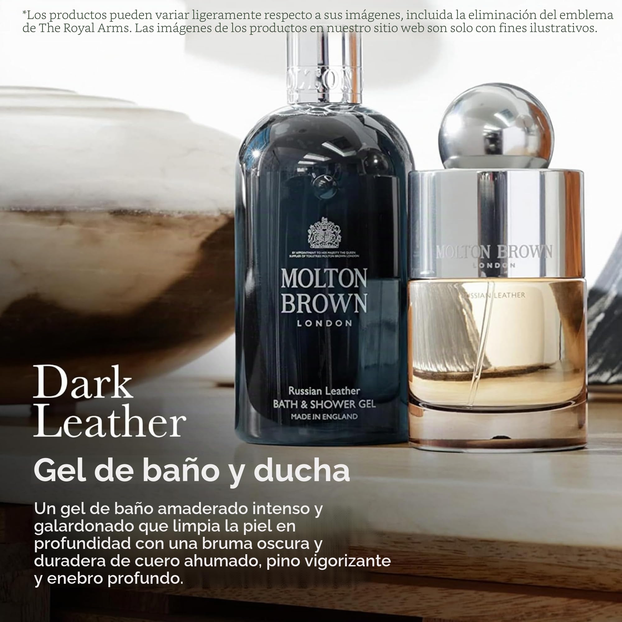 Molton Brown Dark Leather - Gel de baño y ducha (300 ml)