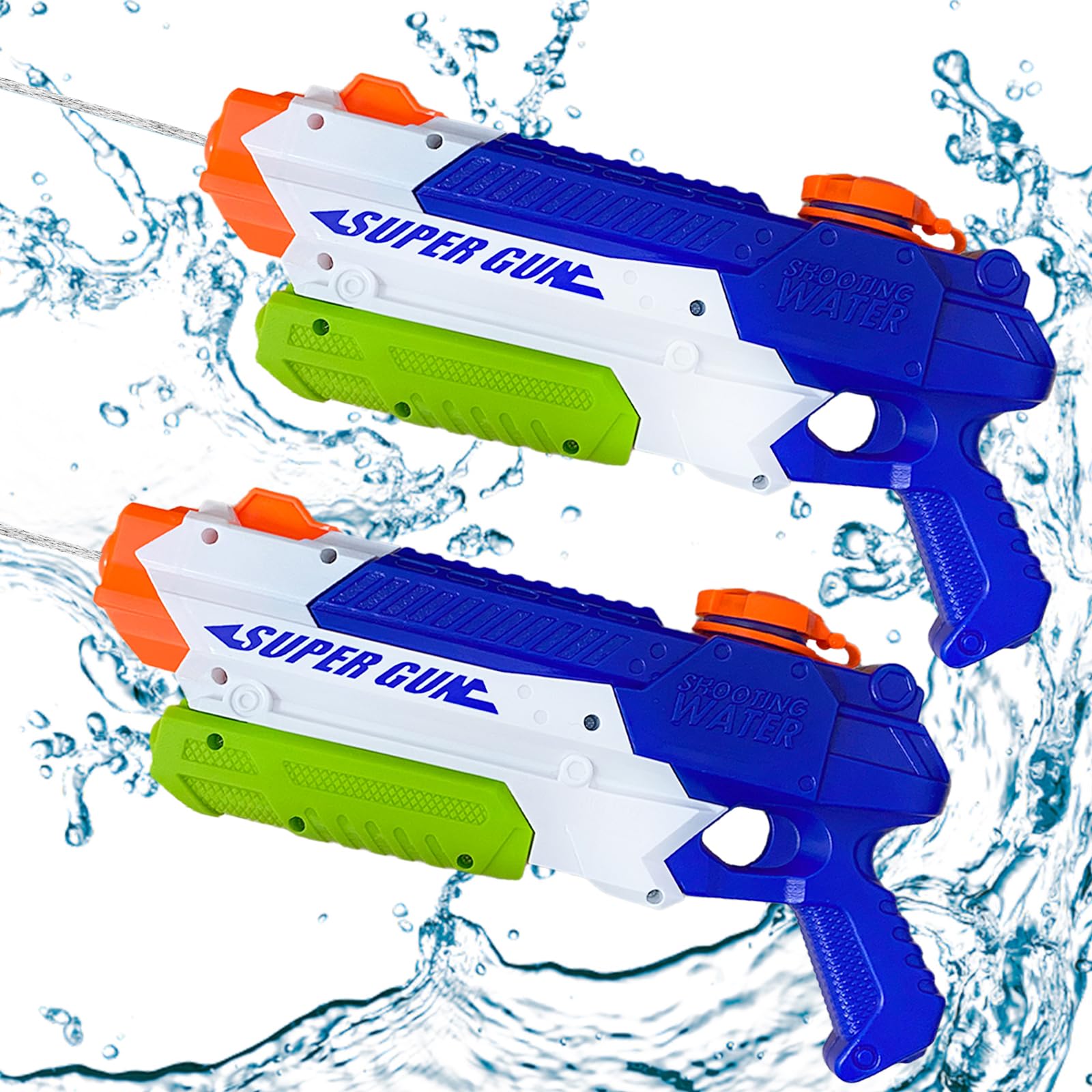 Water Gun, 2 Pack Water Pistol, Water Gun for Kids Adults, Powerful Long Distance Water Pistol, Super Squirt Guns Water Blaster Pool Beach Toys for Summer