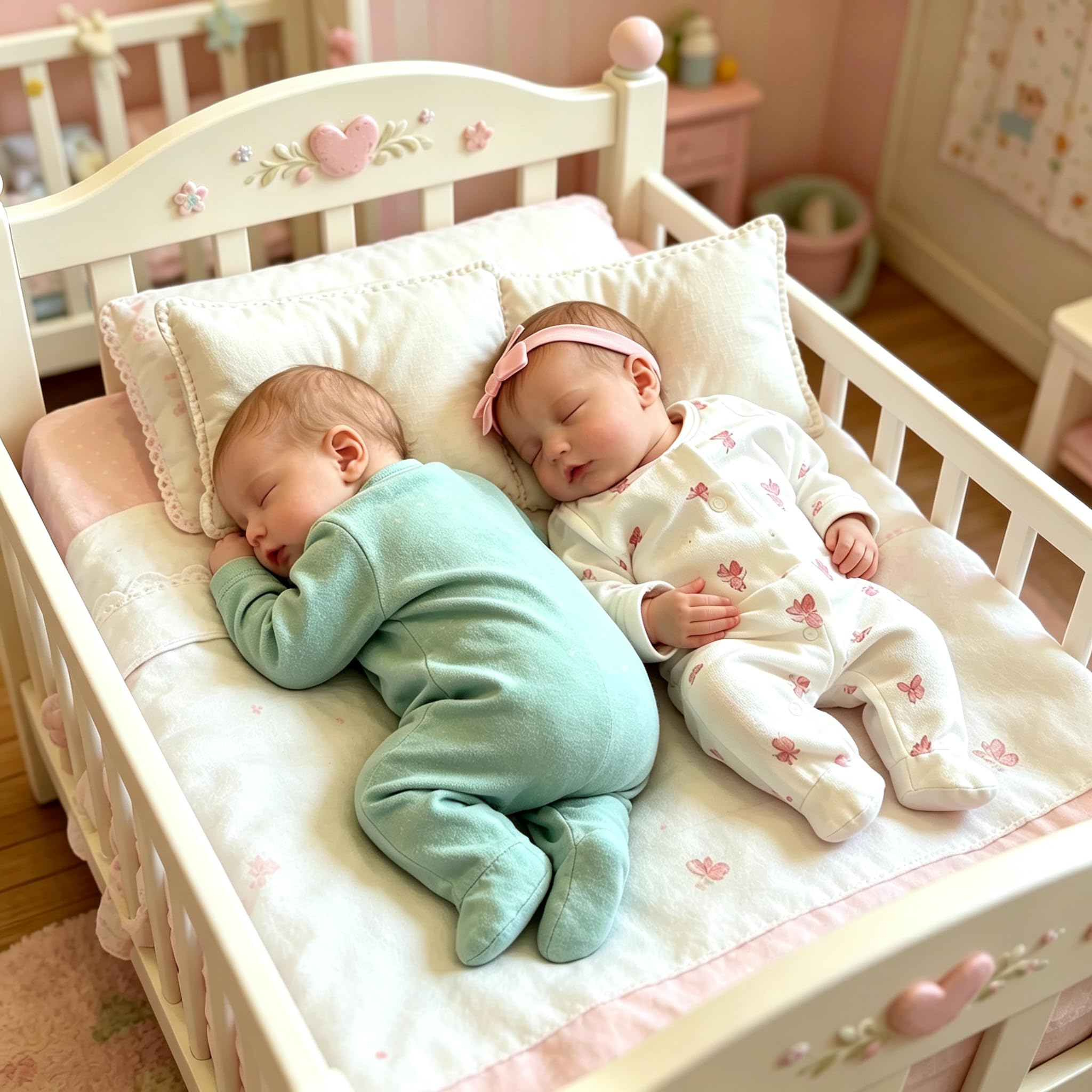 Realistyczny silikon Reborn śpiące bliźnięta dziewczynka lalka bobas realistyczna noworodek bliźniaki lalki chłopcy i dziewczęta miękkie winylowe bliźnięta niemowlęta zabawki prezenty