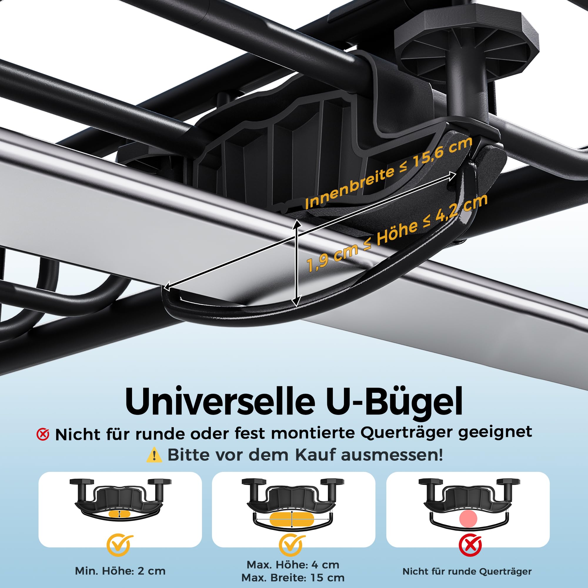 Dachgepäckträger 137 x 86 x 15 cm mit wasserdichter Dachtasche 425L | 90kg Tragfähigkeit, Verstellbare Trennstange, Gepäcknetz, Spanngurte & Schlösser, Universal für SUV Pickup Camping