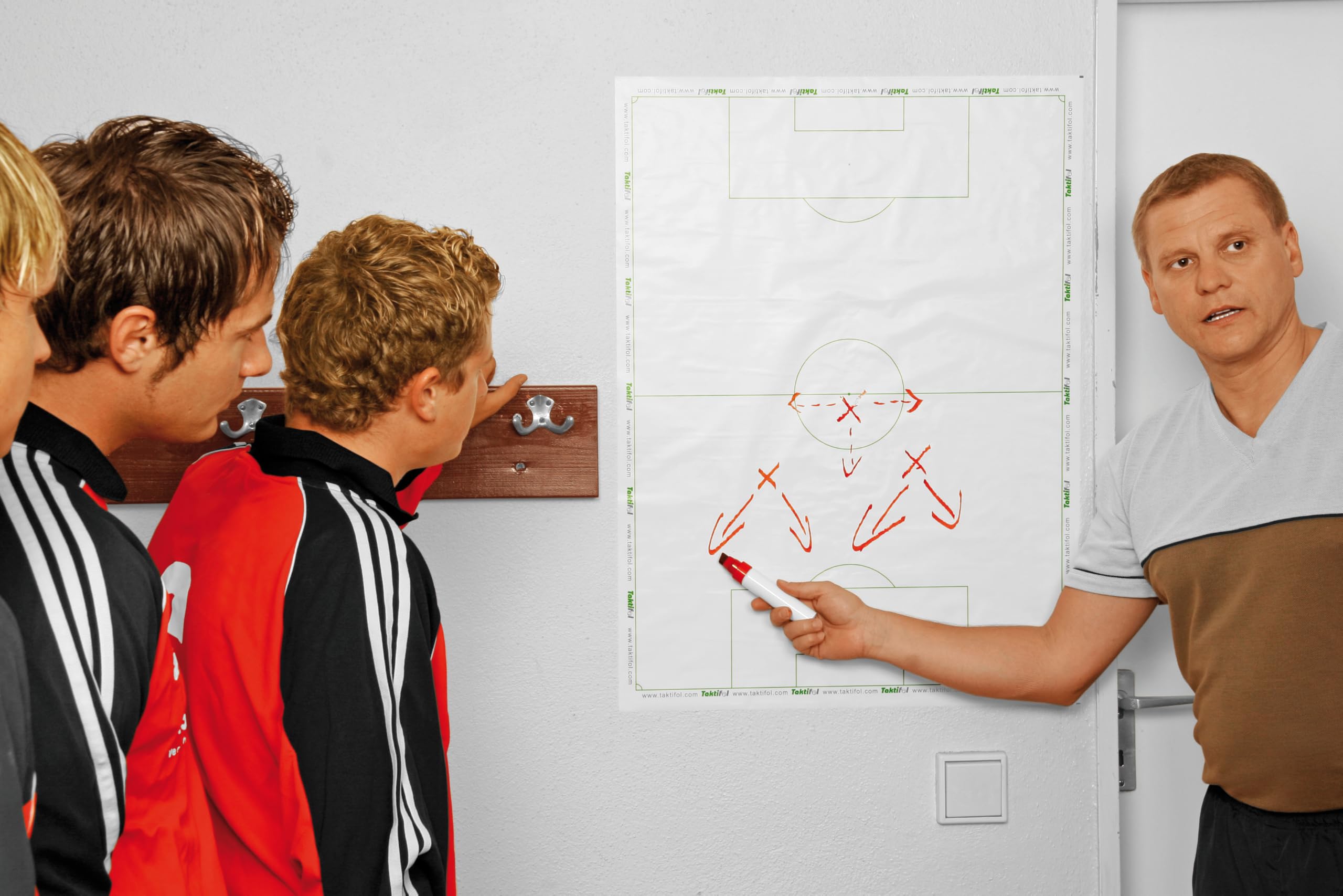 Kit de démarrage Football – Rouleau Tactique 25 Feuilles 60 × 80 cm + 2 marqueurs, Chiffon Microfibre et Sac de Transport – électrostatique, effaçable, réutilisable