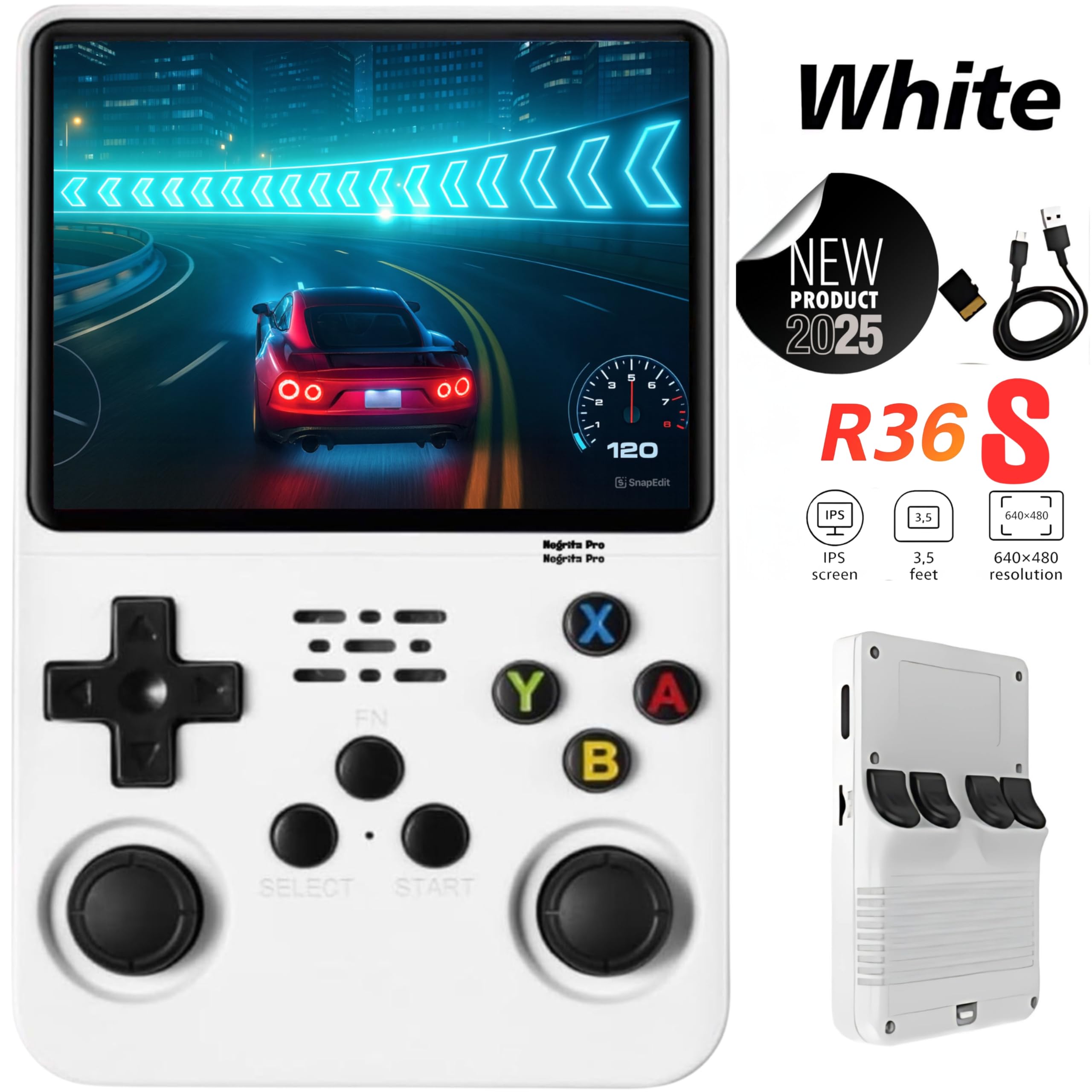 Consola Retro Portátil R36S –+15.000 Juegos Incluidos–Mini Consola Arcade Versión 2025–Compatible con Juegos de PS1, PSP, N64, GBA, NeoGeo– Máquina de Videojuegos Portátil HD 3.5”– Actualizada 2025
