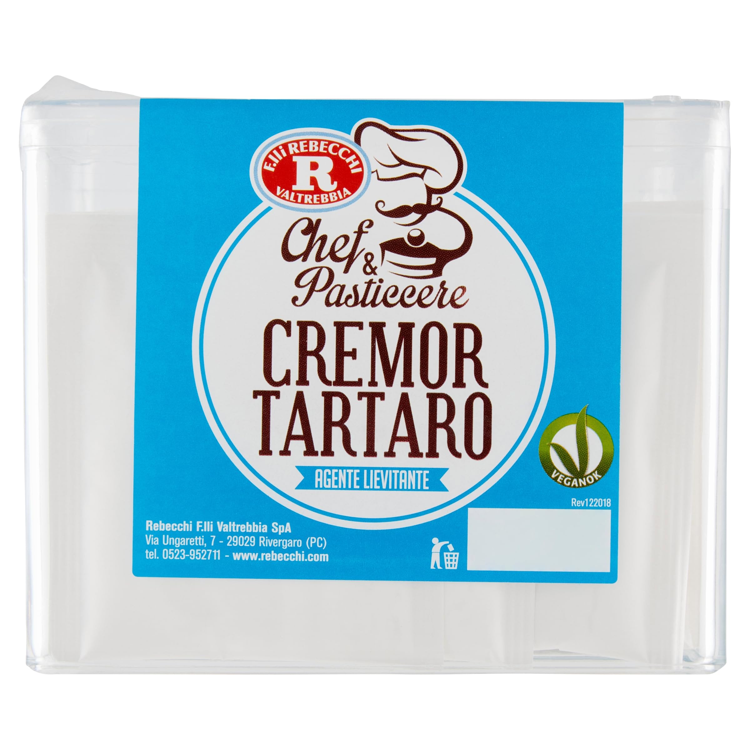 Lievitante cremor sarro paquete de 40 bolsitas de 8 grs para chef pastelería
