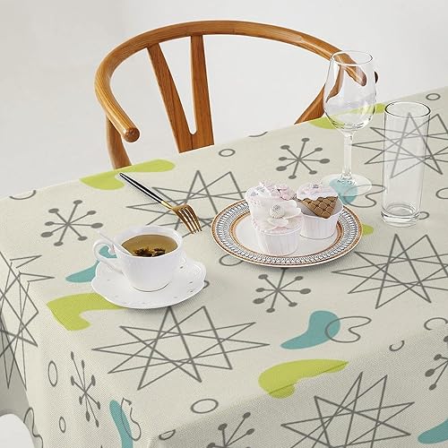 Miniatura 716 de Mantel floral hippie, diseño retro de los años 70, naranja, rosa, azul, floral, bohemio, estampado estético de margaritas, para fiesta, picnic