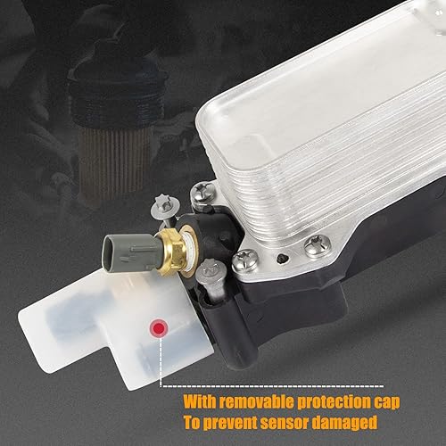 Miniatura 5 de Para 2014 2015 2016 2017 Chrysler Dodge Jeep 3.6L V6 adaptador de filtro de aceite, número de reemplazo 68105583AF 68105583AE