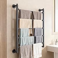 Vista 7 de Estante de 5 niveles para corbatas y bufandas, organizador de cintas montado en la pared para papel de regalo, bufandas, corbatas, cinturones