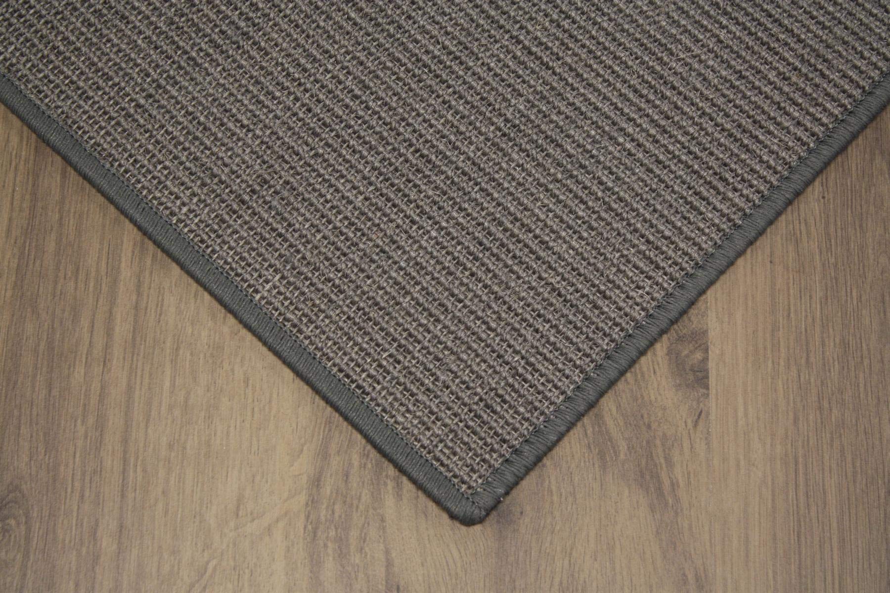 Sisalteppich umkettelt grau 100% Sisal gekettelt - Verschiedene Größen (70 x 140 cm)