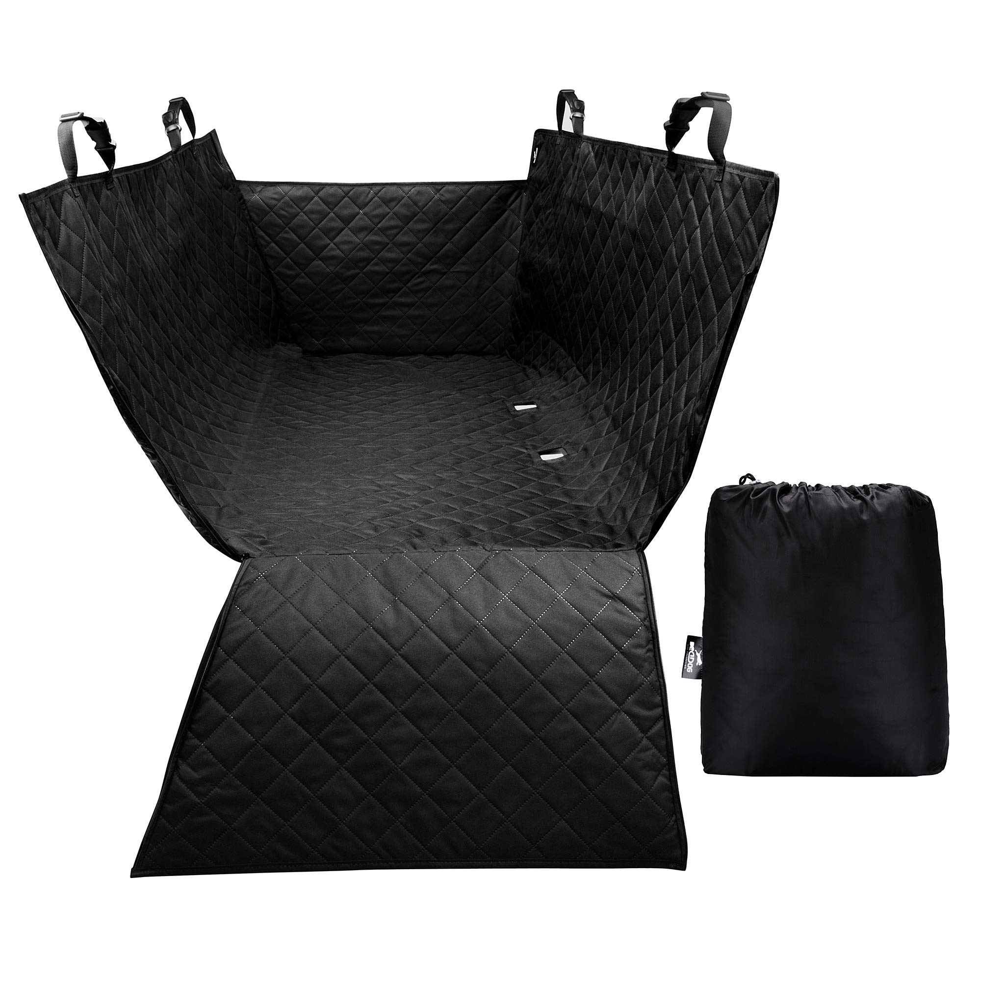 BedDog Protezione per Bagagliaio Cani, coprisedile Auto Universale Coperta per Cani con Protezione paraurti Laterale - Sedile Posteriore