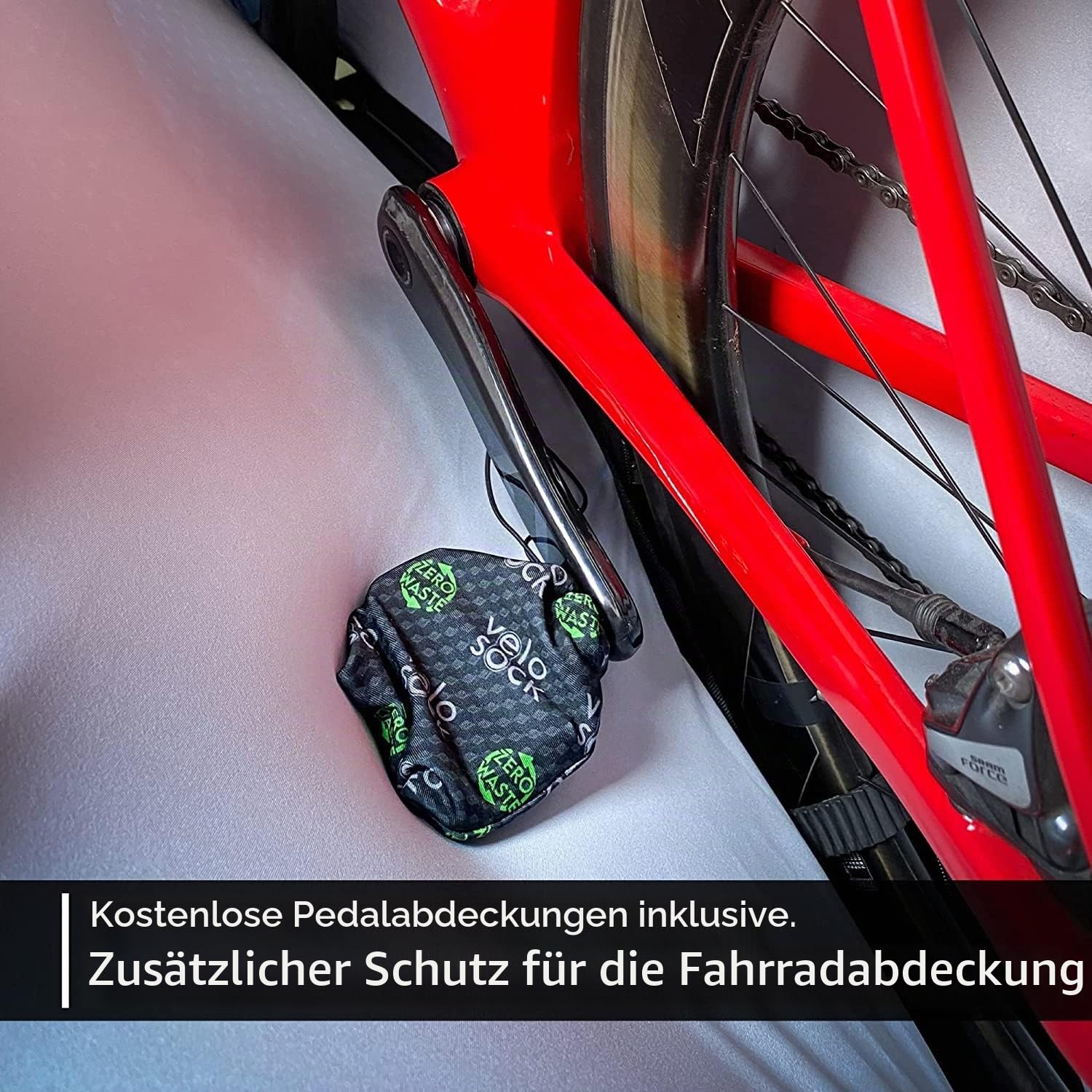 VELOSOCK Mystic Forest Fahrradabdeckung für Gepäckträger – vollständiger Fahrradschutz, reisefreundlich, wasserabweisend und langlebig – für Rennräder