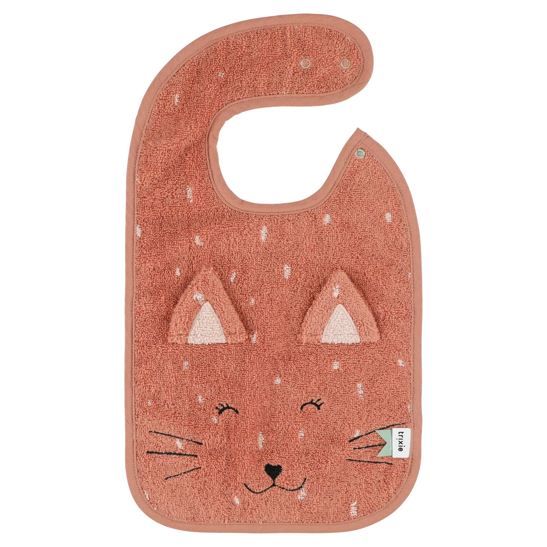 Trixie Bib Mrs. Cat - 100% Organic Cotton - GOTS Certified - Pink