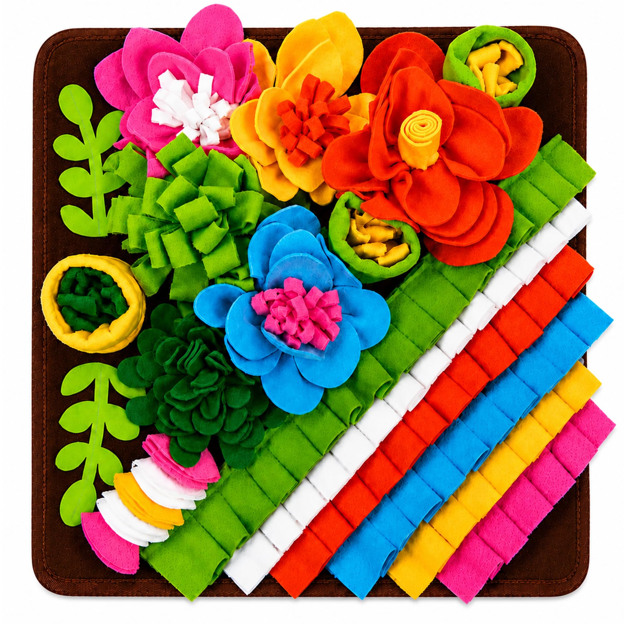 Cosy Paws Snuffle Mat for Dogs 39 x 39cm – Washable Slow Feeder Mat with 9 Suction Cups, Non-Slip Dog Treat Mat for Small, Medium & Large Dogs, Natural Foraging skills & Enrichment Toy