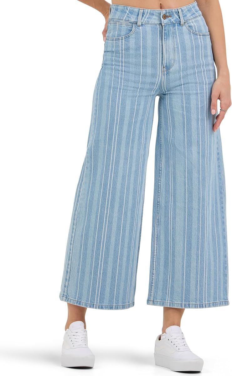Wrangler Vaqueros cortos de talle alto y pierna ancha para mujer