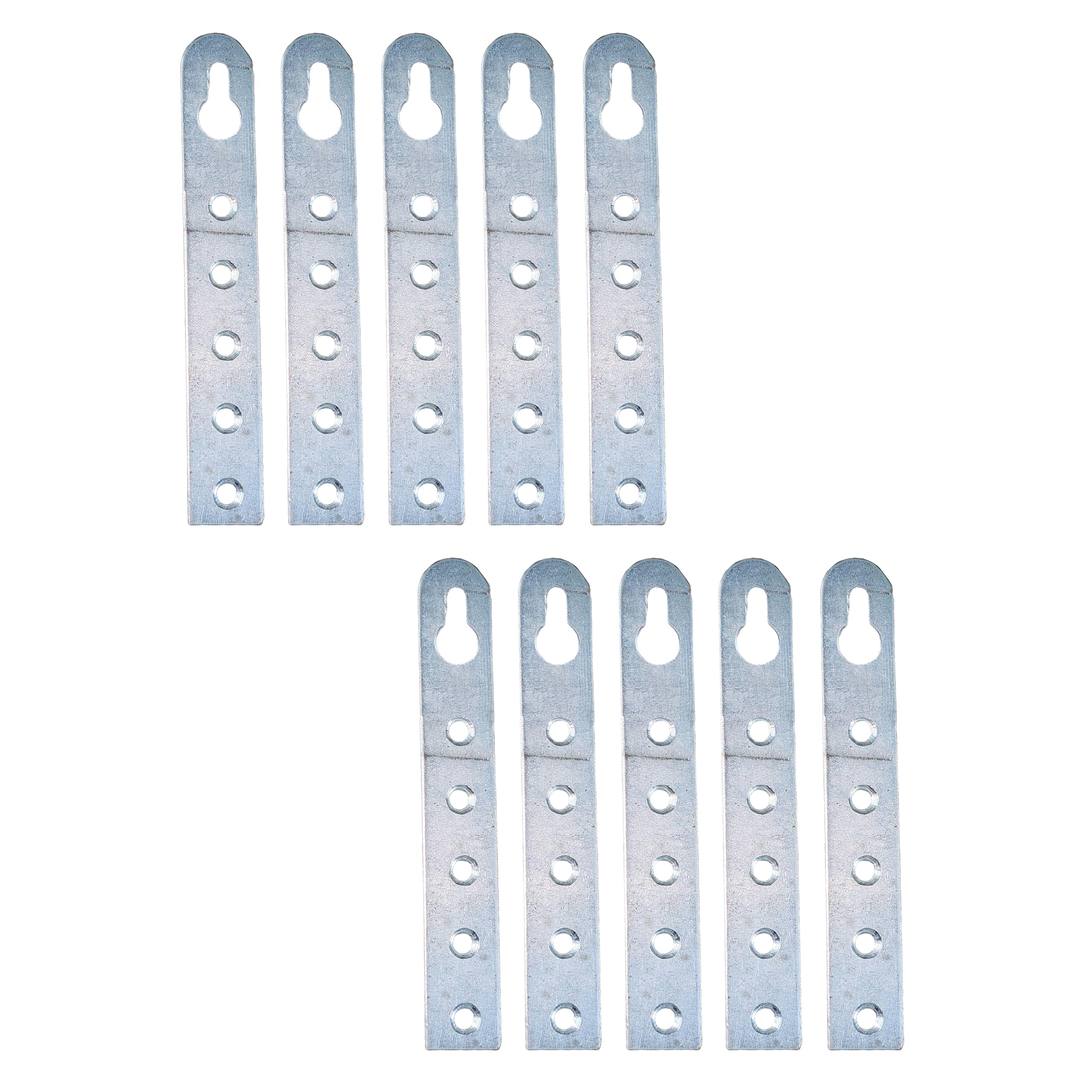 5 Inch Zinc Plated Metal Wall Hanging Bracket with Keyhole Slot & Multi Screw Holes for Frame, Mirror, Cabinet, Panel & Furniture Mounting – Indoor Hardware Use (Pack of 10)-image-21