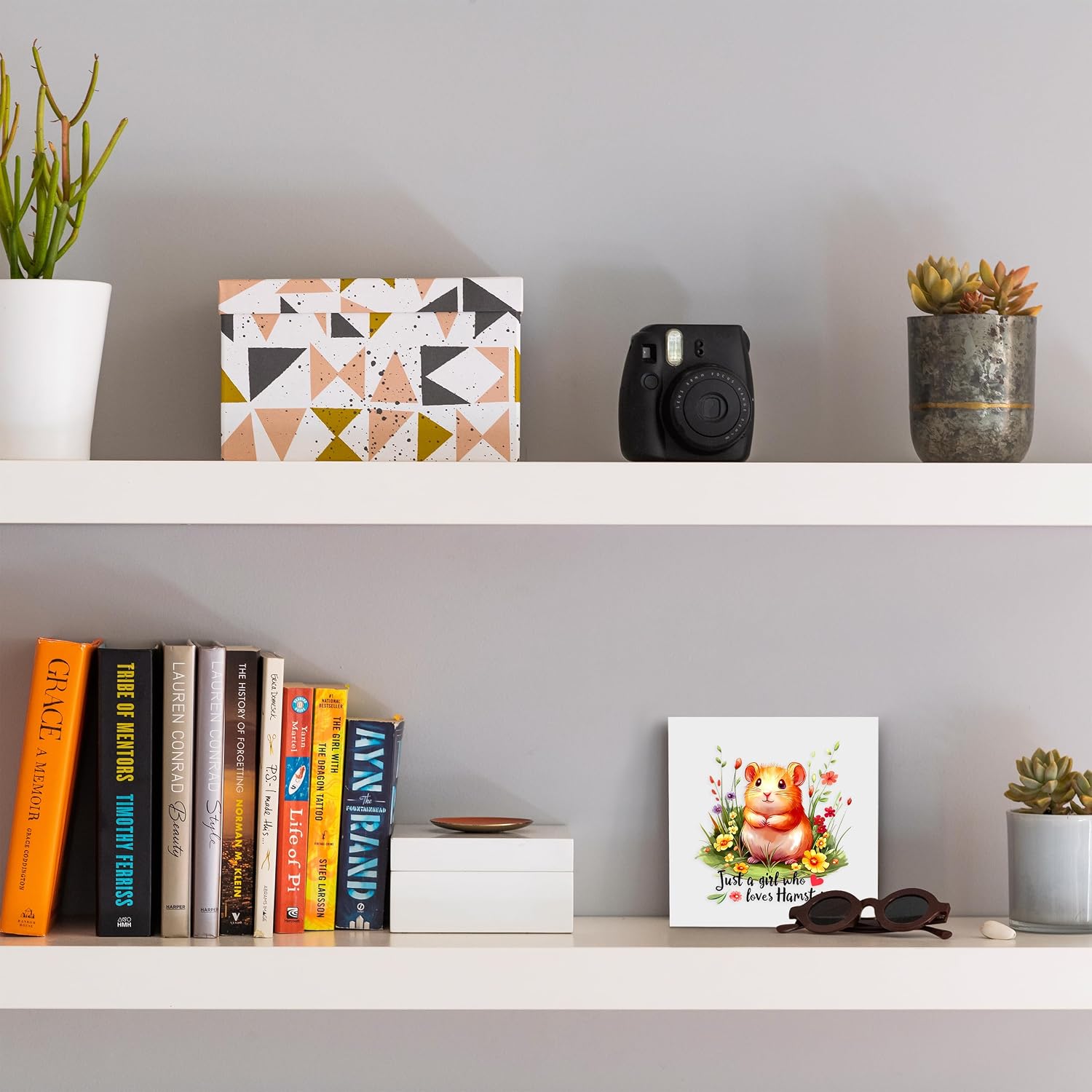 Hamster Decor Wooden Box Sign Decorative, Home Room Desk Decorations For Teens Teenage Girls, Hamster Lovers Themed Gifts Stuff Accessories Things Merchandise Items! image 4