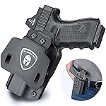 WARRIORLAND OWB Kydex Holster, Compatible with Glock 17/19 / 19X / 26/27 Gen3-5 & Glock 17/19 Gen 4-5 MOS & G22/23/31/ 32/34 Gen 3-4 & G47. Optic Ready, 1.75\'\' Paddle, Right Hand