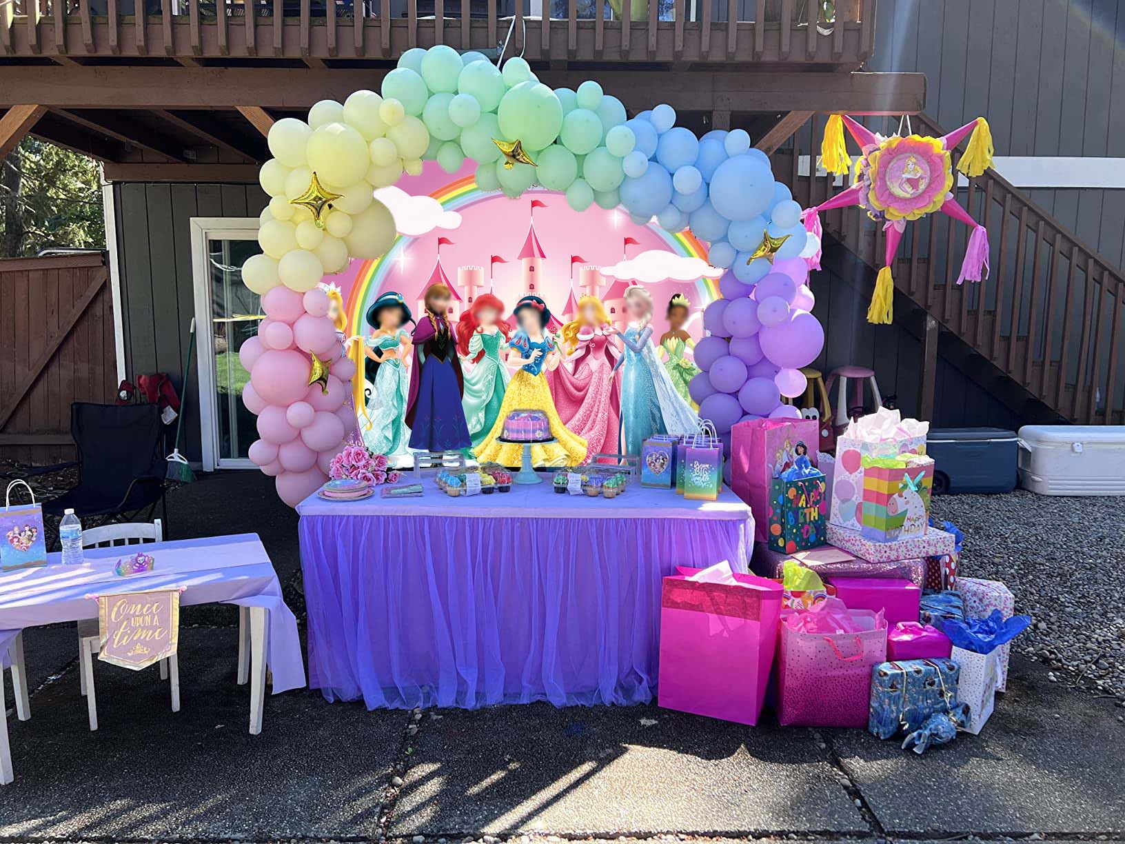 Caja Barbie Photocall Telón De Fondo Princesa Castillo