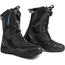 SHIMA STRATO LADY WP, Waterproof Motorcycle Boots for Women - Vented, Reinforced Lightweight Long Biker Riding Boots with ATOP Fast-Closure System, Ankle Protection, Non-slip Sole Black, 9