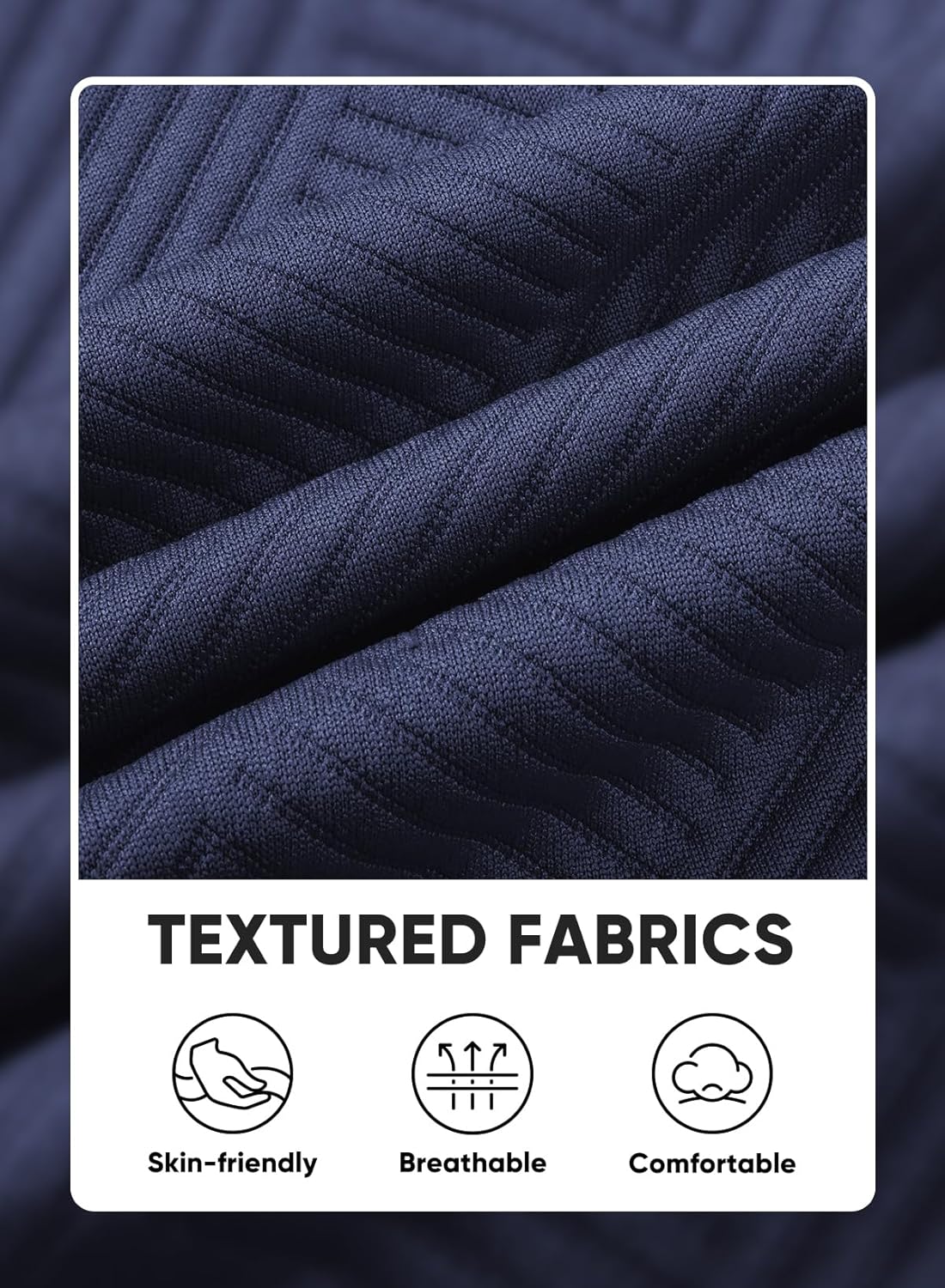 JMIERR Mens Casual 7" Shorts Summer Drawstring Elastic Waist Beach Sweat Shorts Texture with Pockets - Image 7