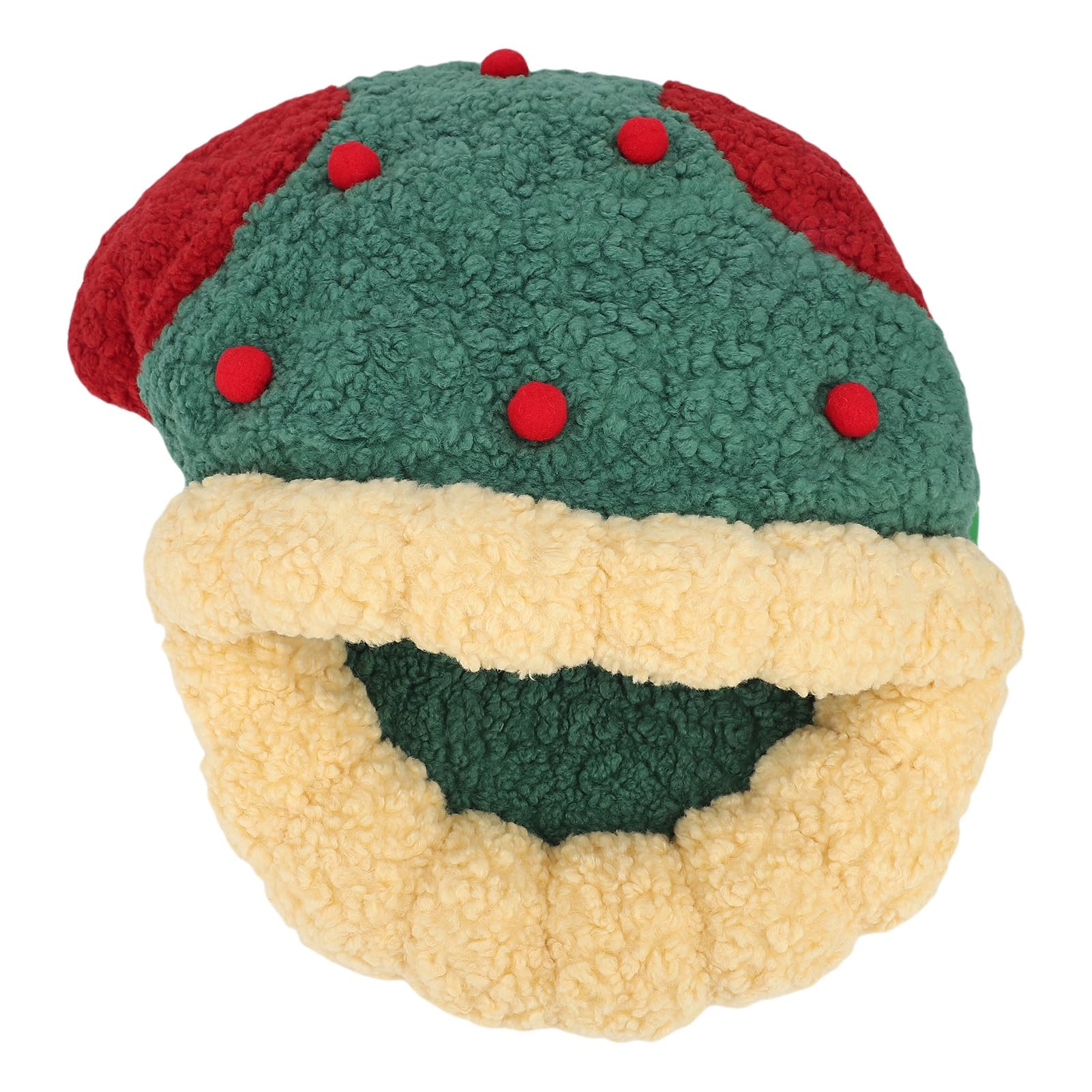 Greensen Legowisko dla Kota Zimowe Ciepłe Legowisko dla Zwierząt z Polarem Sherpa Częściowo Zamknięte 19,69 X 18,31 Cala Kotów Małe Psy Wewnątrz Xmas Użyj Miękkiego Legowiska do Spania