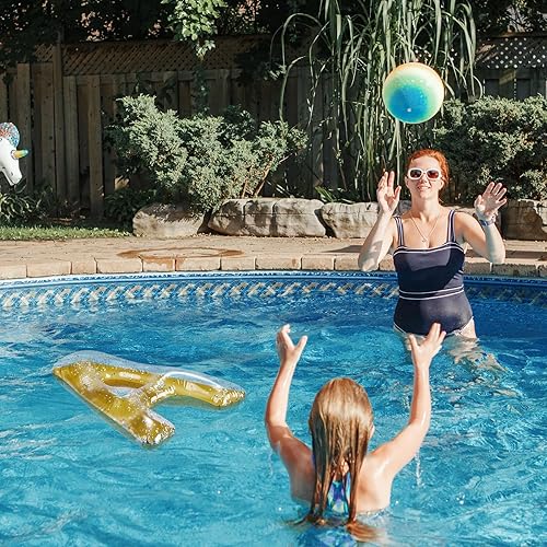 Miniatura 6 de Flotador inflable de piscina de una sola letra, decoración de fiesta de piscina, letras flotantes de confeti para piscina, alfabeto dorado, balsas