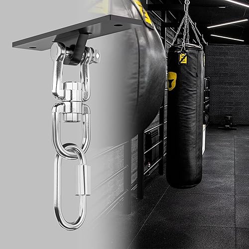 Miniatura 3 de VivaZen Heavy Bag Hanger,Punching Bag Mount Hanger Bracket,Ceiling Mount Hook 360Rotation Wood Beam Holder Body Weight Strength Training