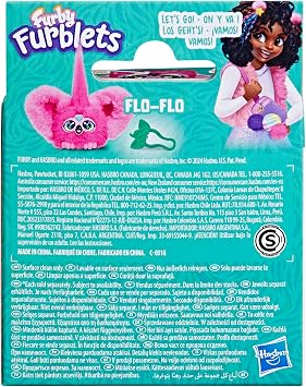 Furby Furblets Flo-Flo Flamingo Mini Plush Toy, Cute Plush Toys, Fun Interactive Toy for Kids, Pink