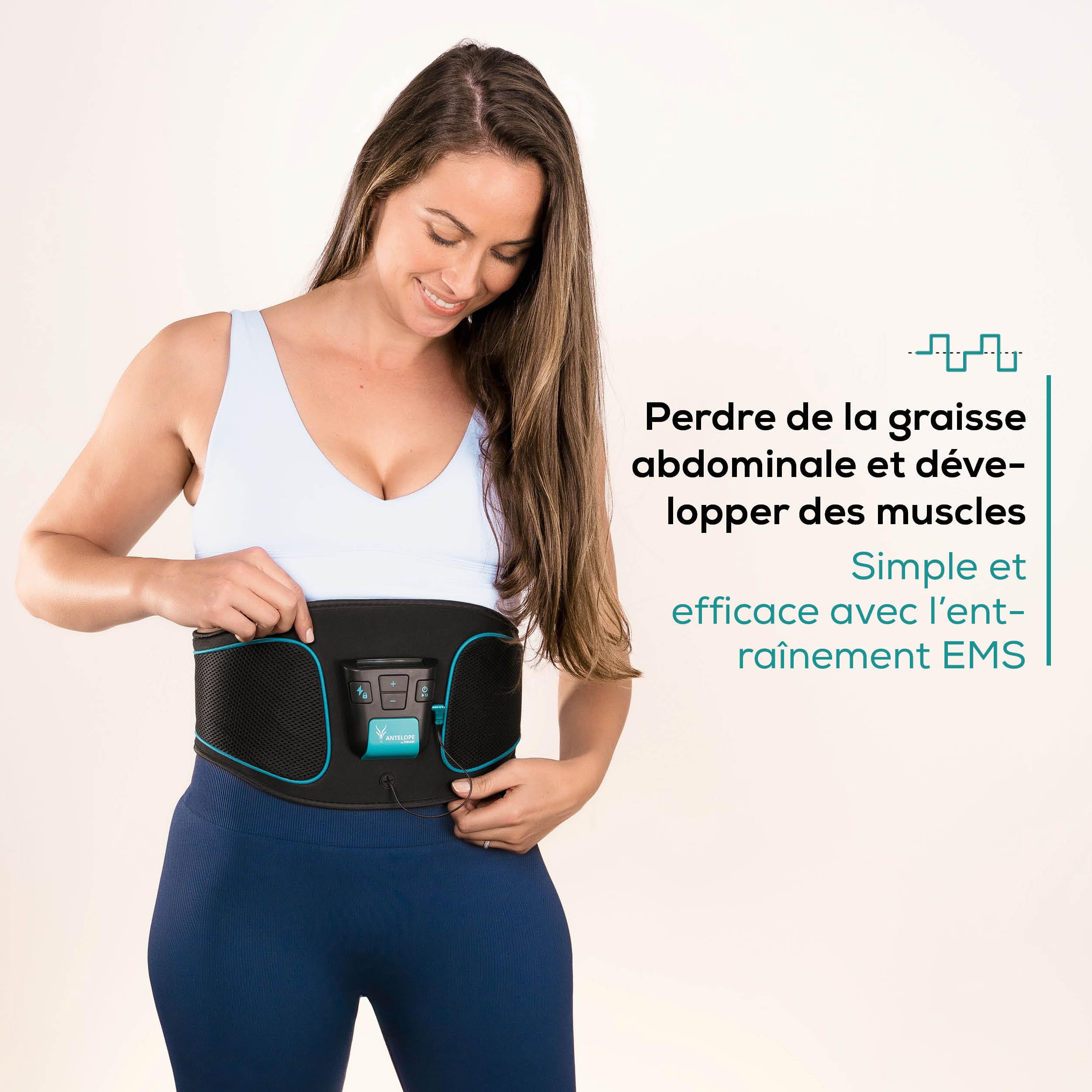Beurer Corefit I by Antelope Ceinture d'entraînement EMS, stimulation des muscles abdominaux, soutien du développement musculaire, 9 programmes d'entraînement,4 électrodes, pour hommes et femmes