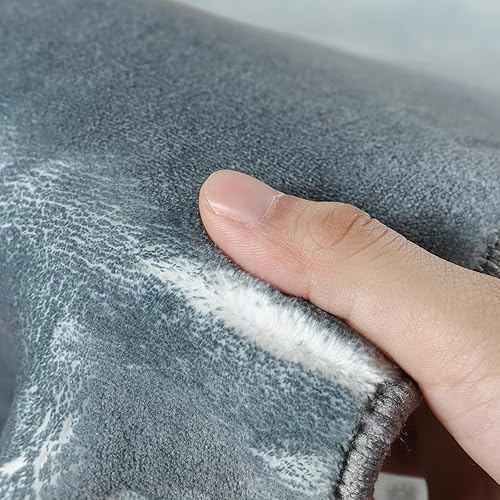 Miniatura 6 de Alfombra lavable para dormitorio, sala de estar, alfombra de área gris de 2 x 6 pies, alfombra esponjosa de terciopelo de espuma viscoelástica para