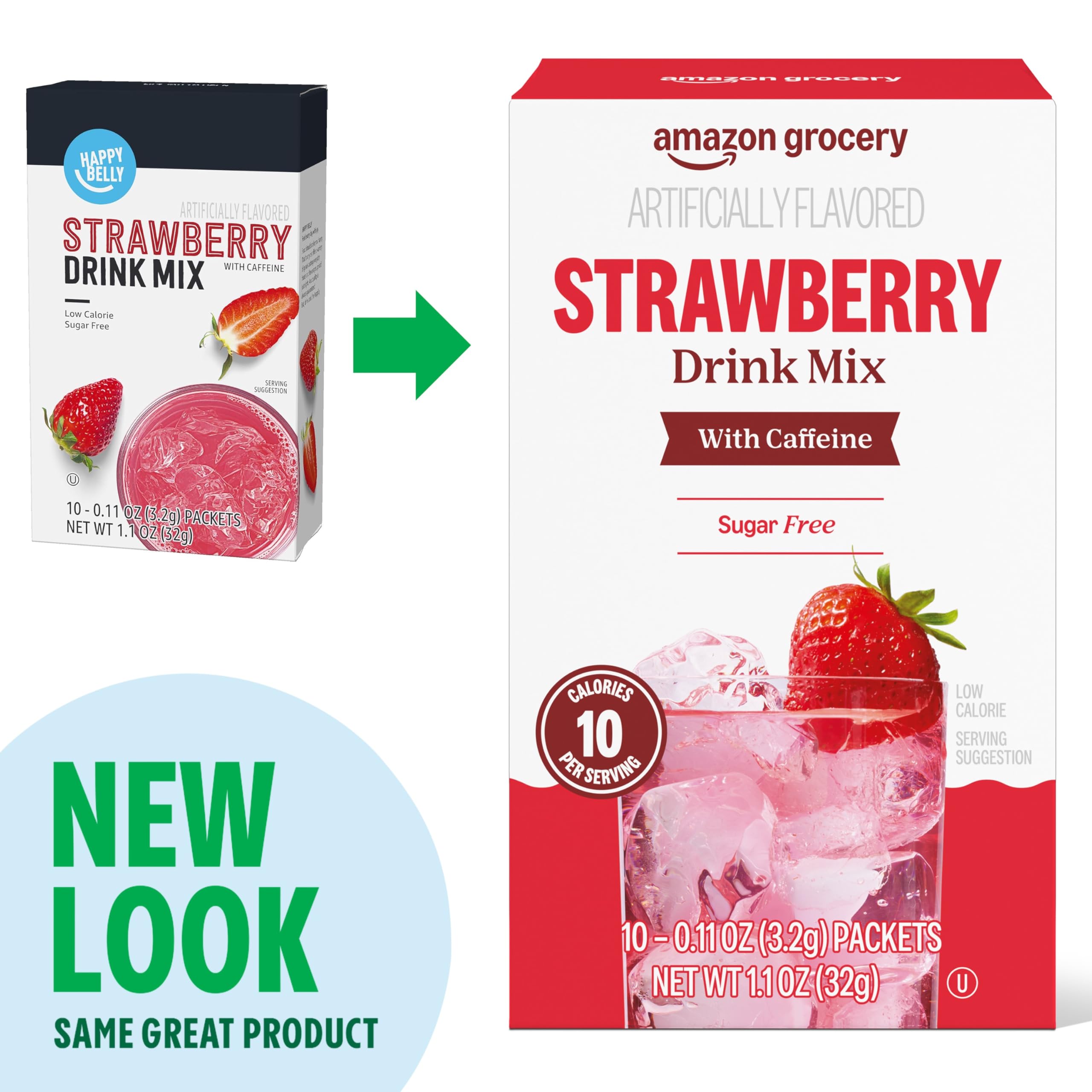 Amazon Grocery Strawberry Drink Mix with Caffeine 10 packets 1 1 Oz — view 4