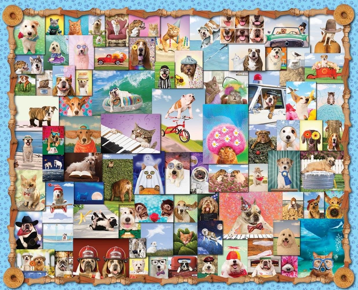 Majestic Value Brand 300 Piece Jigsaw Puzzle Compositon of Hysterical Animals Having Fun