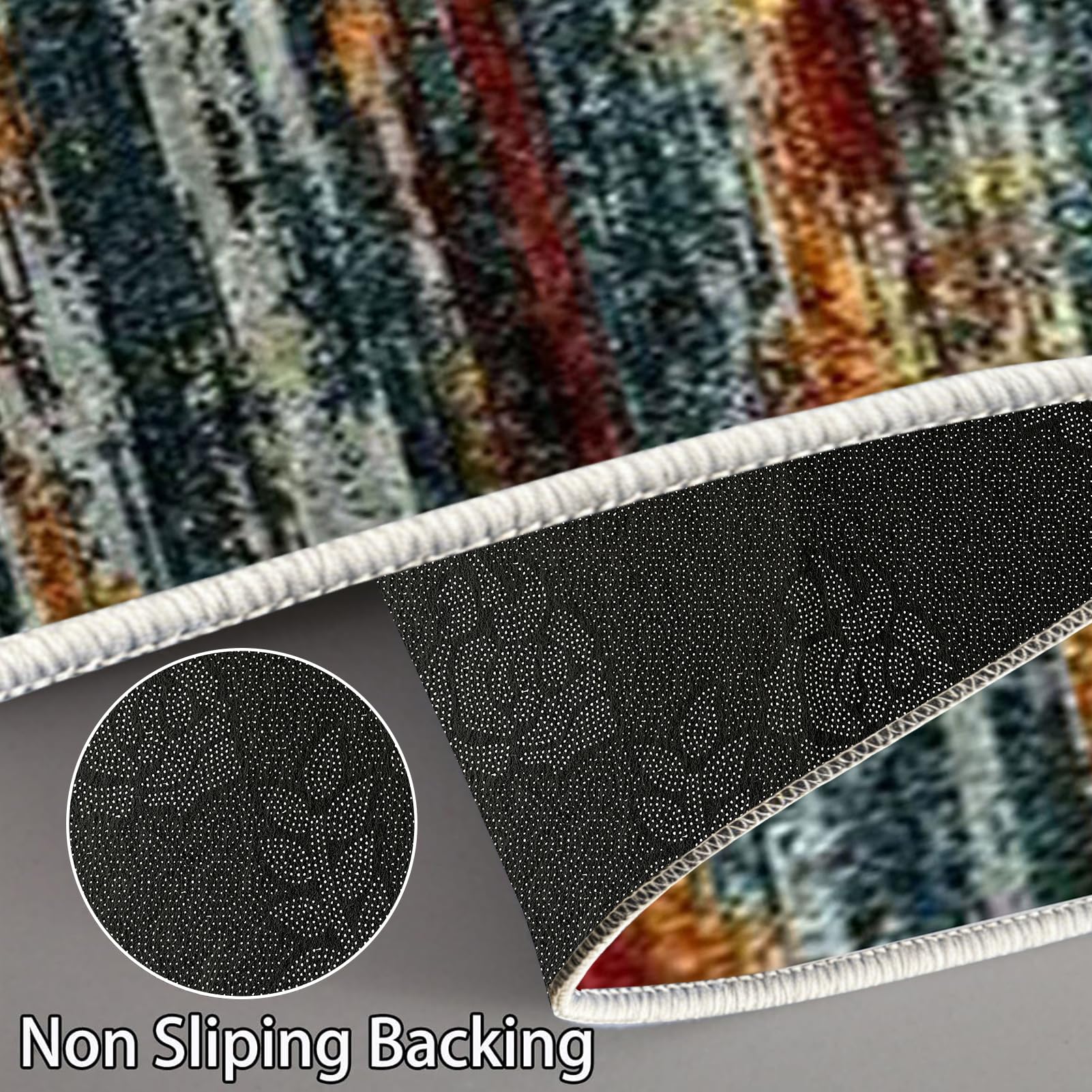 Läufer Flur Teppich 90 x 220 cm Küchenläufer Lange waschbar rutschfest, absorbierend Türmatte, Teppichläufer für Hauseingänge, Küche, Waschküche