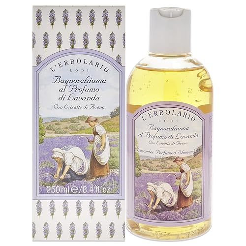 L'Erbolario - Gel de ducha perfumado de lavanda - Infundido con extracto de avena - Caricia suave para un baño relajante - Deja la piel sedosa y