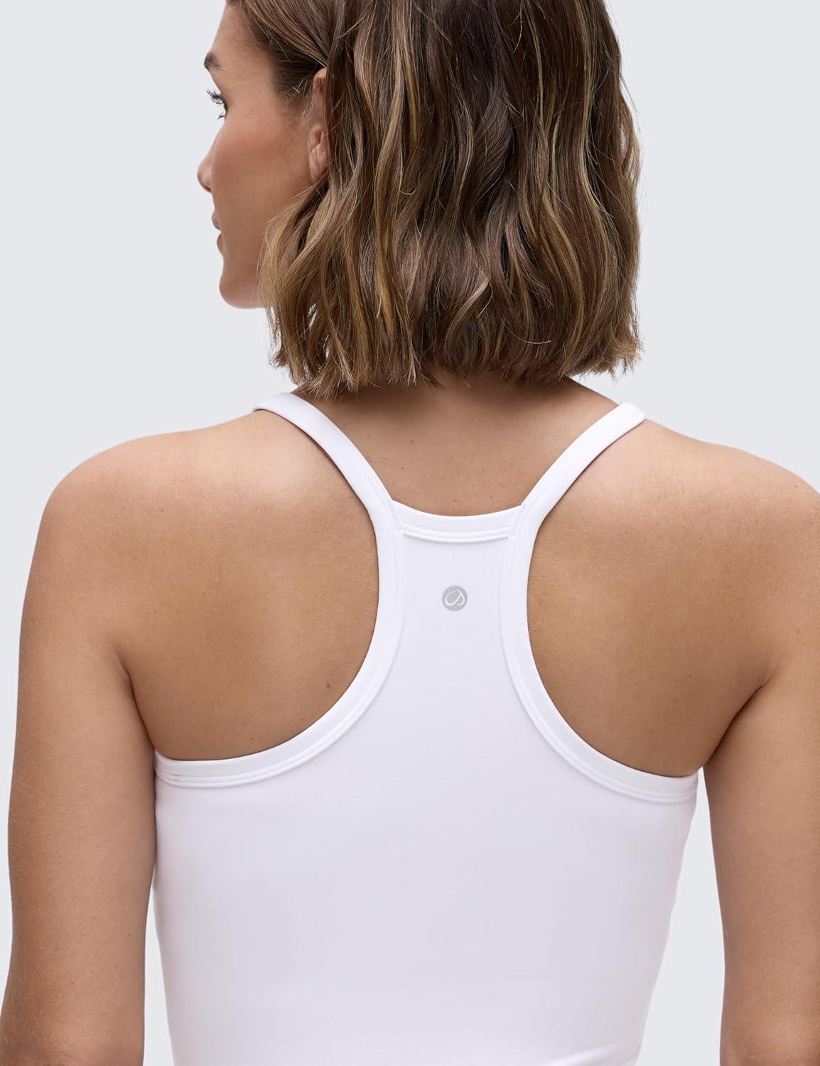 CRZ YOGA Butterluxe Soft Double Lined V Neck Tank Tops for Women - Yoga Casual Camisole Racerback Tight Sleeveless Shirt - Image 3