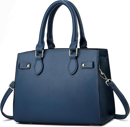Miniatura 13 de Carteras y bolsos para mujer, bolso de mano de moda con asa superior Verde oscuro,Negro -,Negro marrón,Marrón,Gris,Cuadrícula Negro Gris,Azul