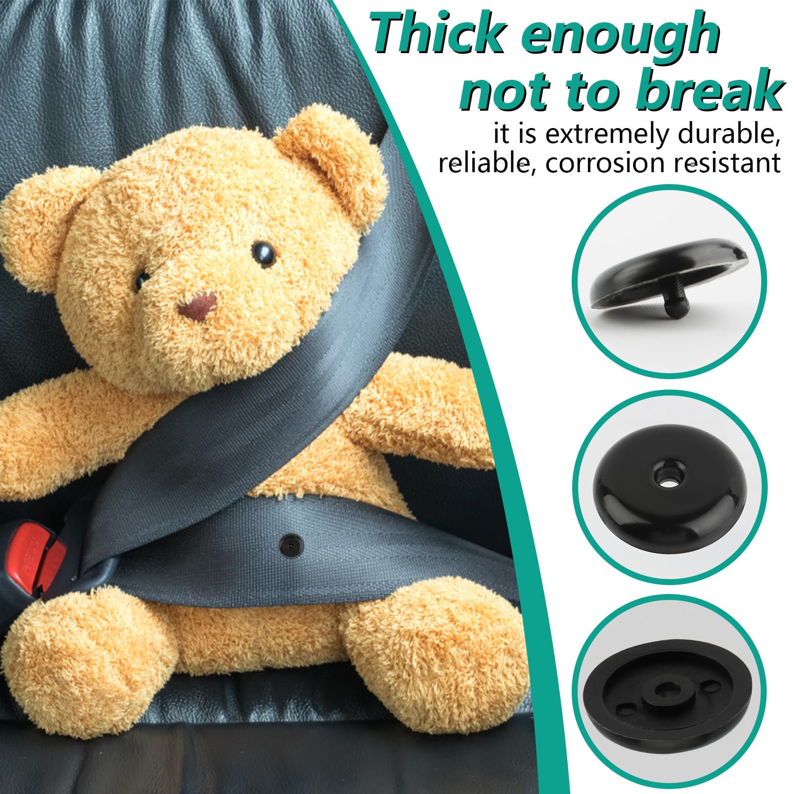 10 Coppie Di Fermacintura Per Auto - Bottoni In Plastica ABS Universali Per SUV E Camion - Foto 6